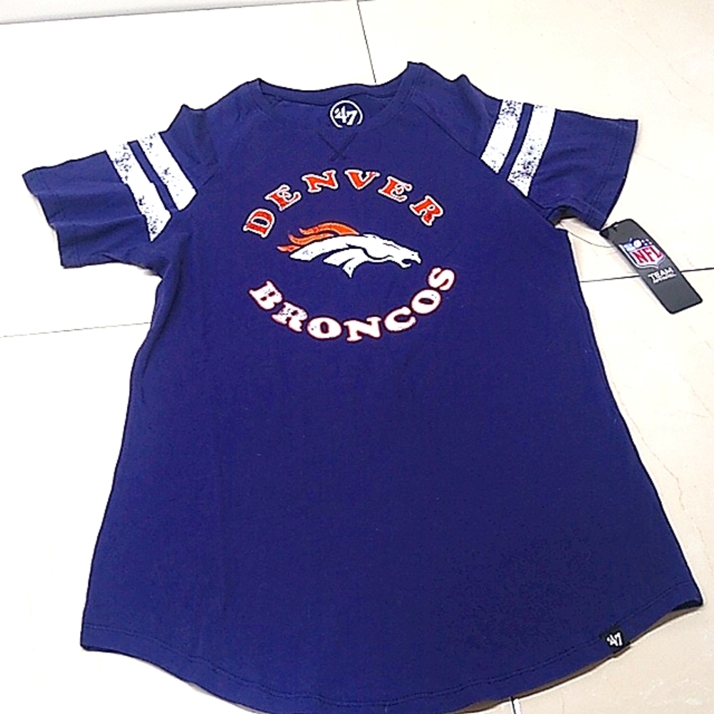 NWT NFL Denver Broncos Blue Tunic Top